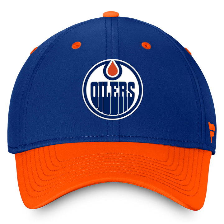 Edmonton Oilers Fanatics Blue & Orange Authentic Pro Rink Flex Hat