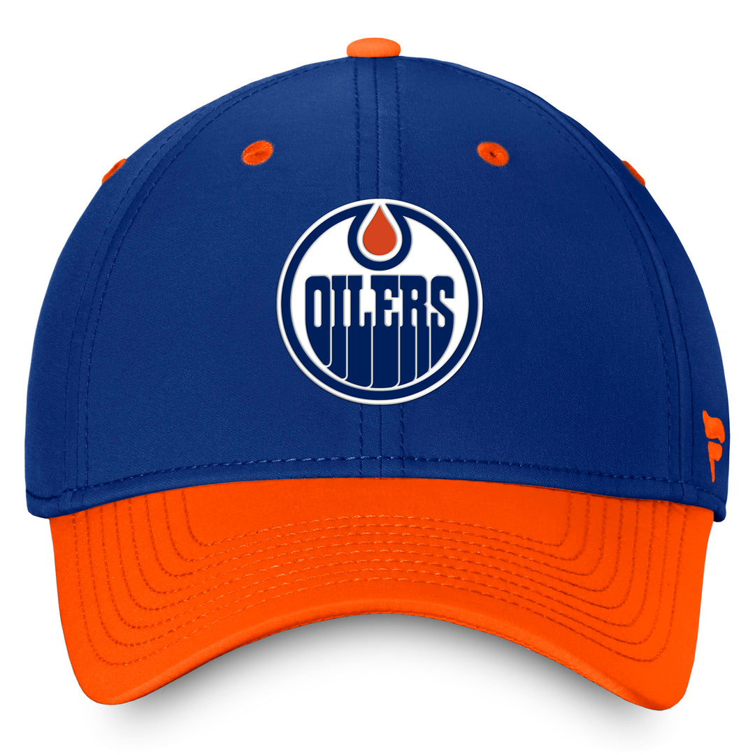 Edmonton Oilers Fanatics Blue & Orange Authentic Pro Rink Flex Hat