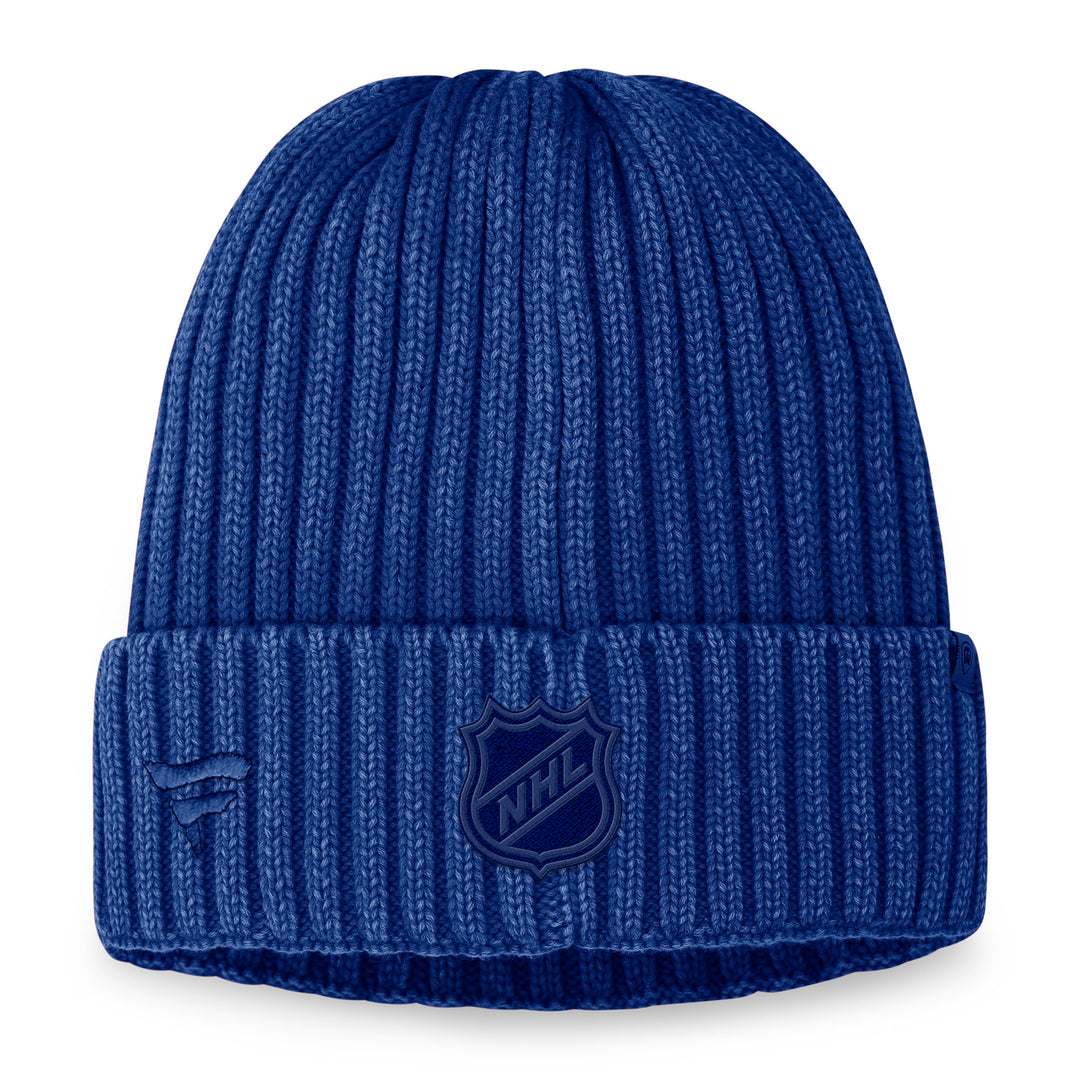 Edmonton Oilers Fanatics Authentic Pro Road Blue Bleach Cotton Toque