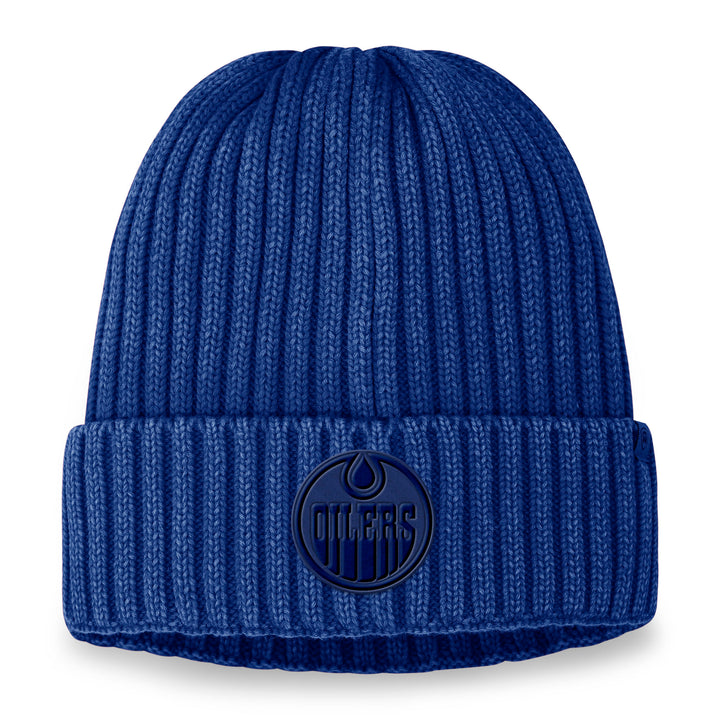 Edmonton Oilers Fanatics Authentic Pro Road Blue Bleach Cotton Toque