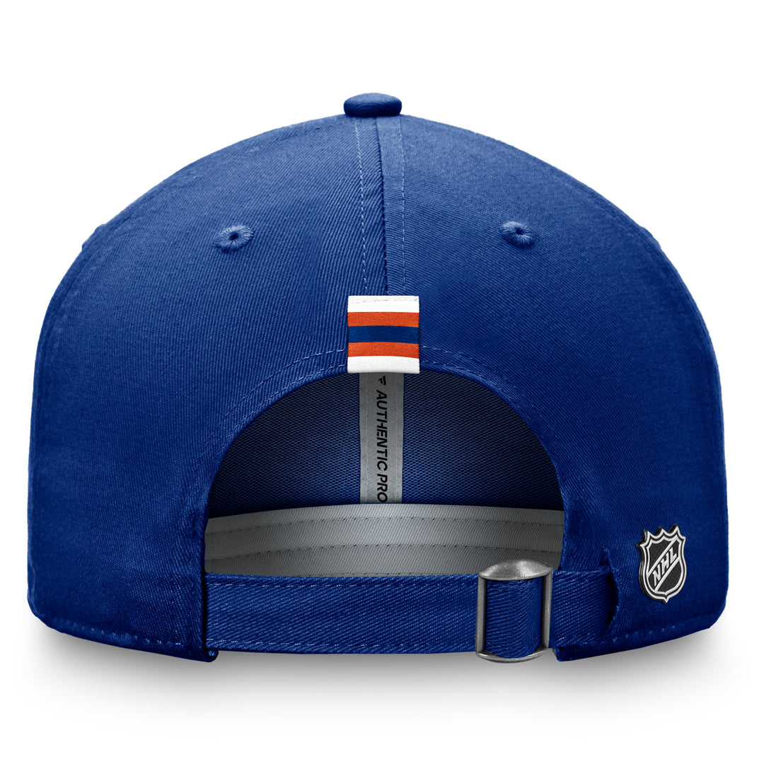 Edmonton Oilers Women's Fanatics Blue Authentic Pro Adjustable Hat
