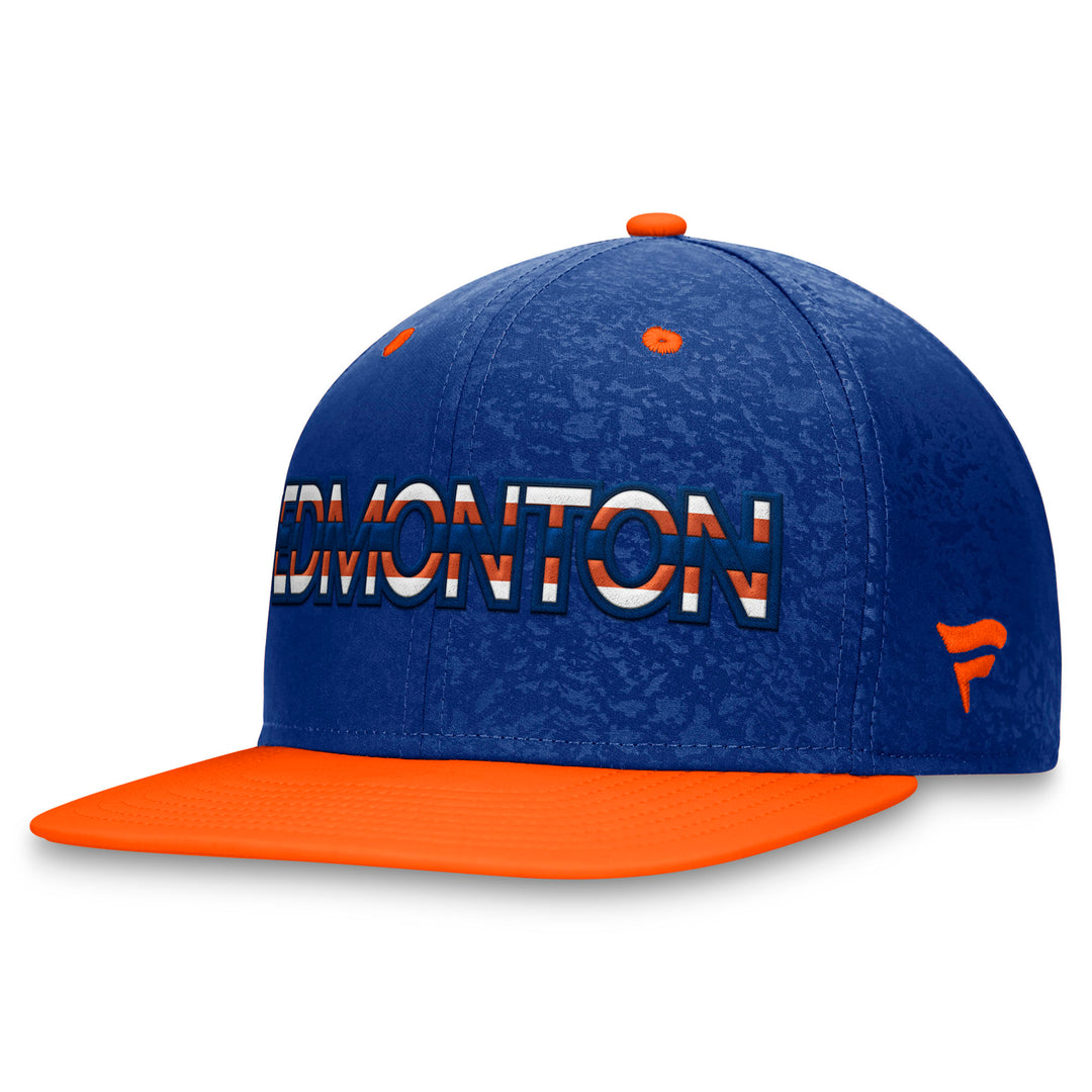 Edmonton Oilers Fanatics Blue Authentic Pro Rink Flatbrim Snapback Hat