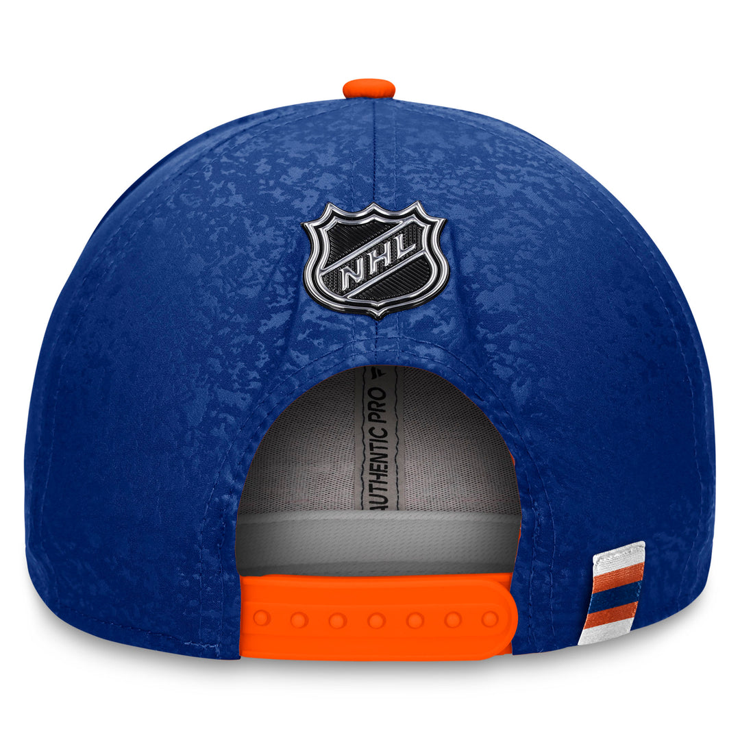 Edmonton Oilers Fanatics Blue Authentic Pro Rink Flatbrim Snapback Hat