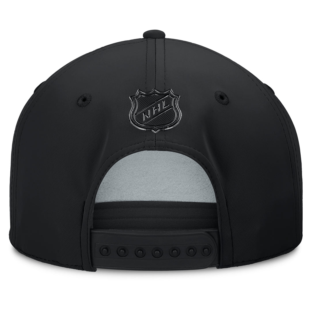Edmonton Oilers Fanatics Black 2025-26 Authentic Pro Road 6 Horizon Snapback Hat
