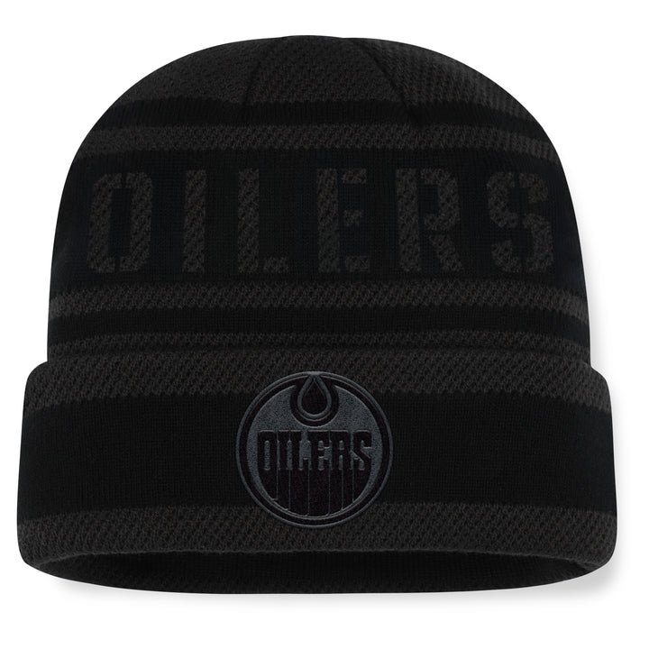 Edmonton Oilers Fanatics Black Recon Cuffed Toque