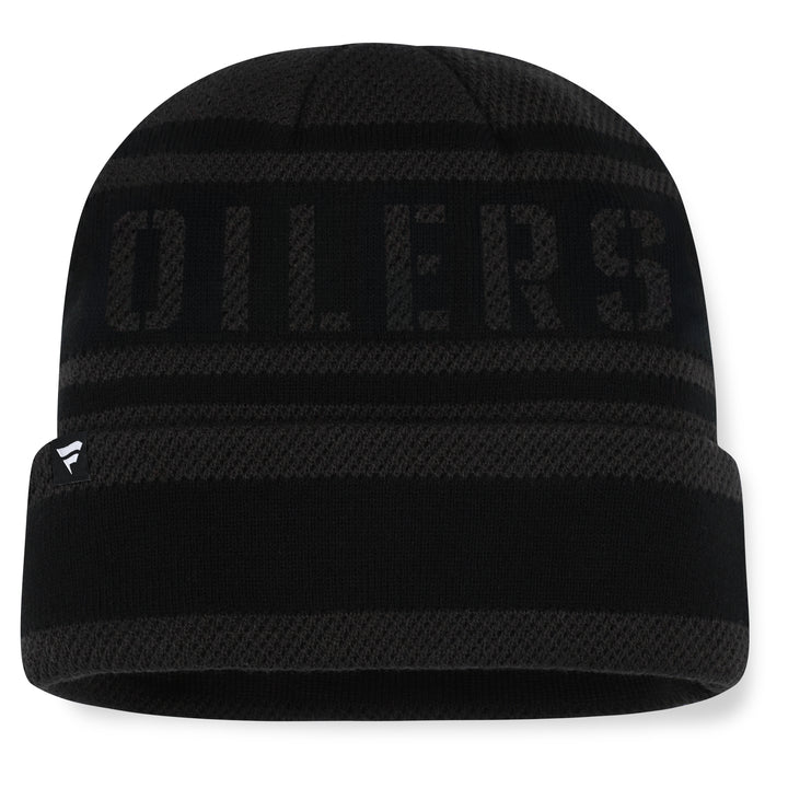 Edmonton Oilers Fanatics Black Recon Cuffed Toque