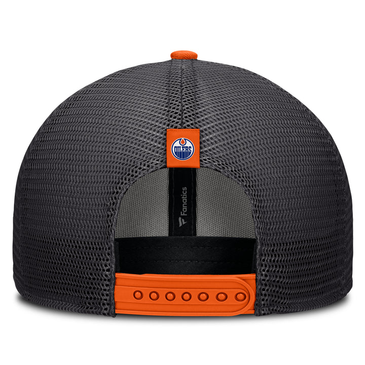 Edmonton Oilers Fanatics Black & Orange Limits Mesh Snapback Hat