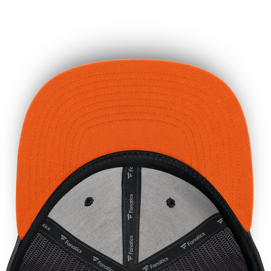 Edmonton Oilers Fanatics Black & Orange Limits Mesh Snapback Hat