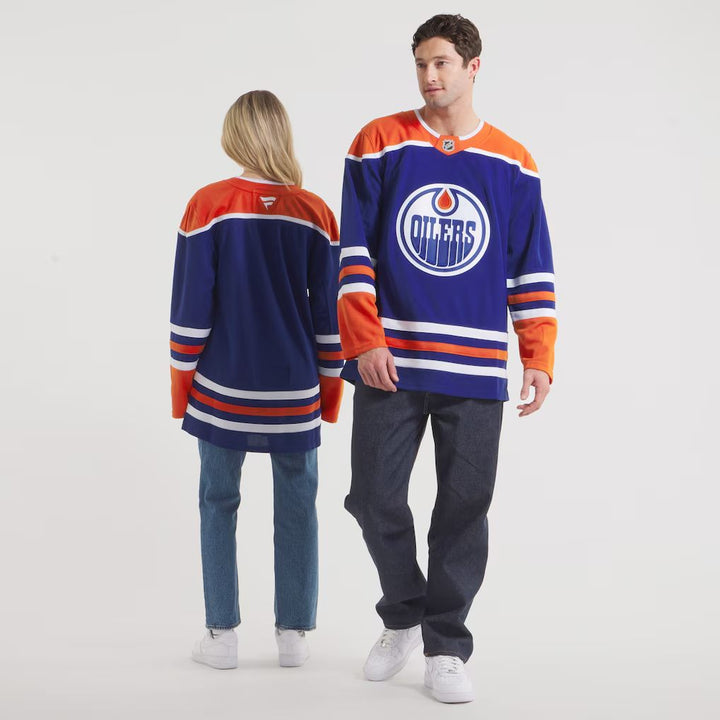 Edmonton Oilers Fanatics Blank Premium Royal Blue Home Jersey