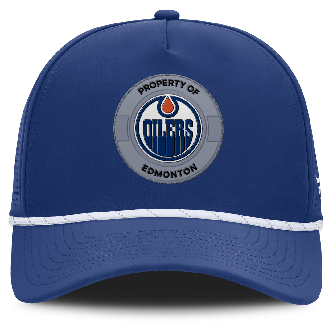 Edmonton Oilers Fanatics Blue 2025-26 Authentic Pro Rink 1 A-Frame Meshback Snapback Hat
