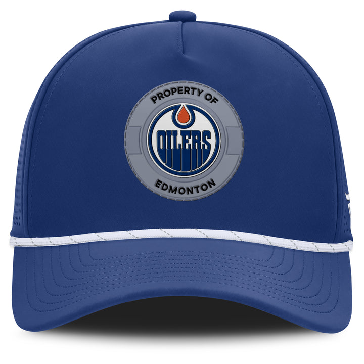 Edmonton Oilers Fanatics Blue 2025-26 Authentic Pro Rink 1 A-Frame Meshback Snapback Hat