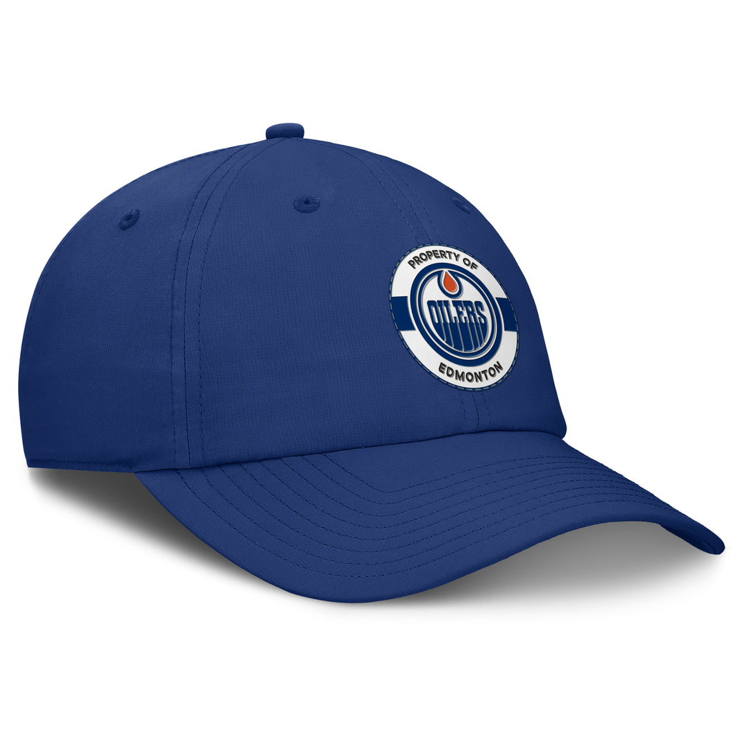 Edmonton Oilers Fanatics Blue 2025-26 Rink Training 4 Unstructured Authentic Pro Adjustable Hat