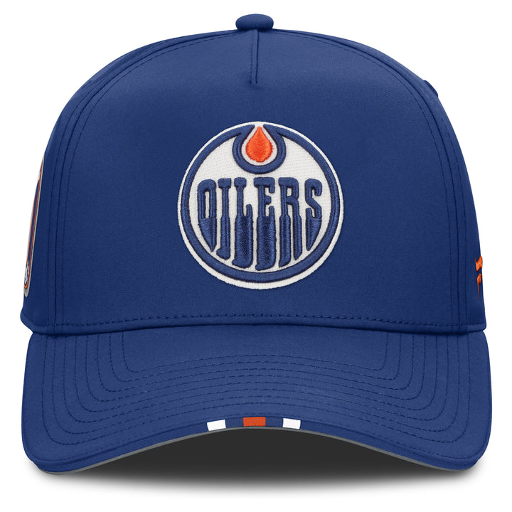 Edmonton Oilers Fanatics Blue 2025 NHL Draft Pro Podium On Stage Snapback Hat