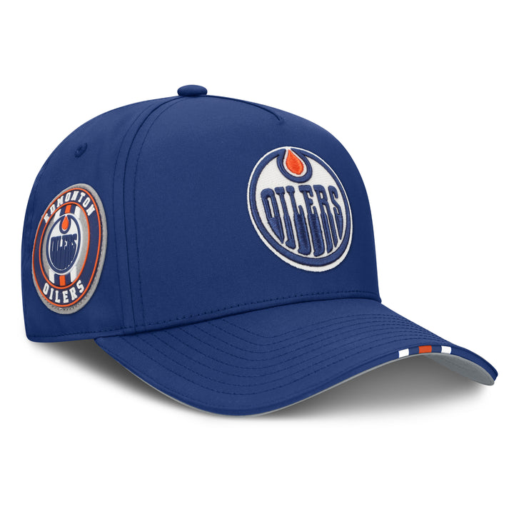 Edmonton Oilers Fanatics Blue 2025 NHL Draft Pro Podium On Stage Snapback Hat