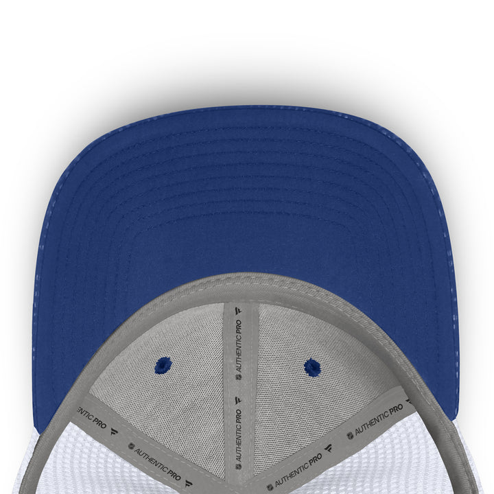 Edmonton Oilers Fanatics Blue 2026-27 Authentic Pro Rink Boxed Logo Mesh Snapback Hat