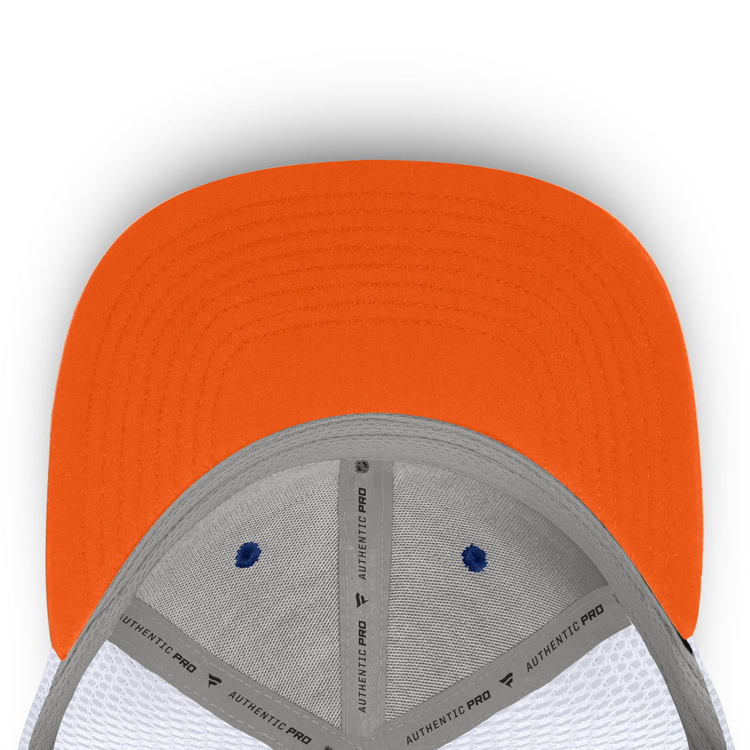 Edmonton Oilers Fanatics Blue 2026-27 Authentic Pro Rink Mid-Crown Mesh Snapback Hat