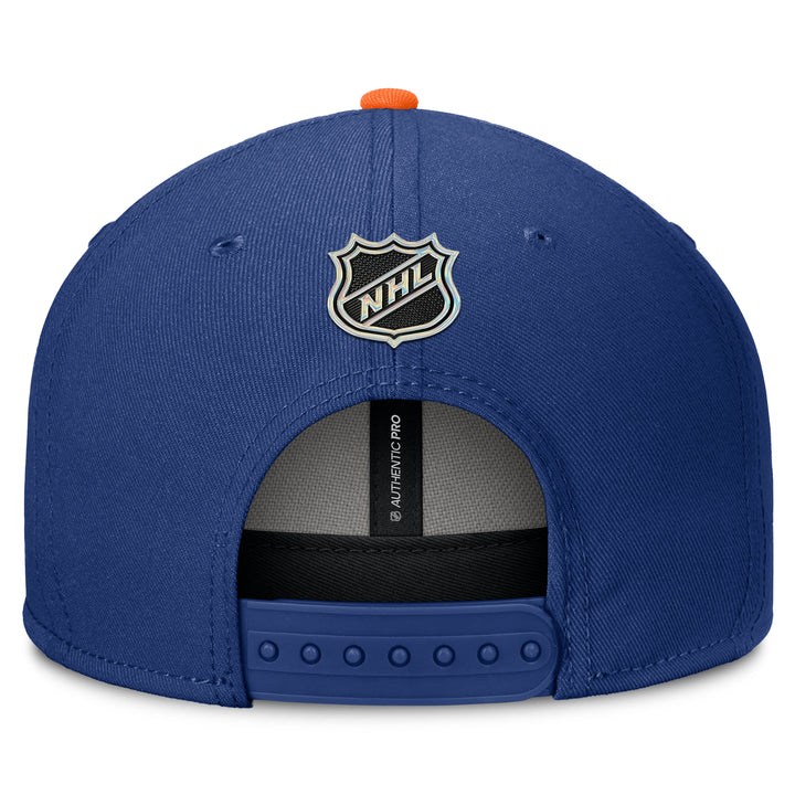 Edmonton Oilers Fanatics Blue 2026-27 Authentic Pro Rink Snapback Hat