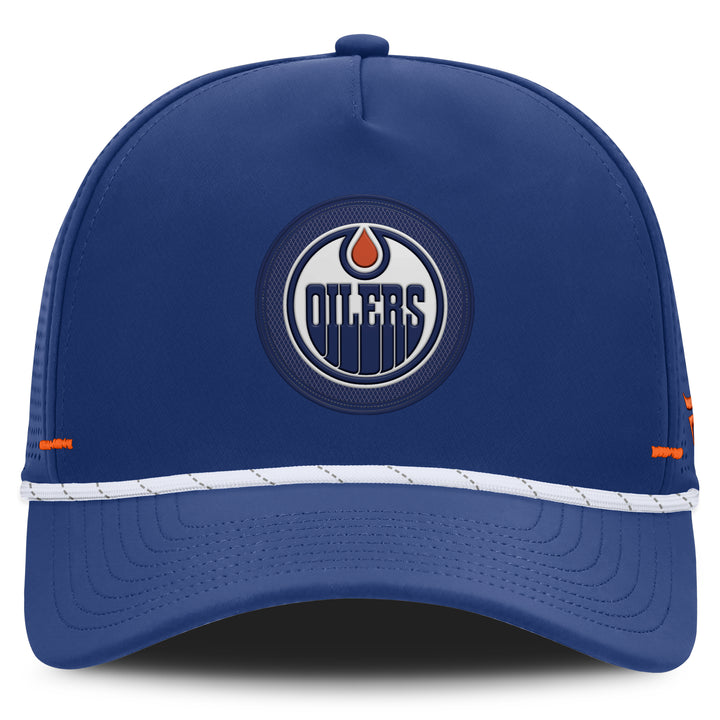 Edmonton Oilers Fanatics Blue 2026-27 Authentic Pro Rink Vented A-Frame Snapback Hat