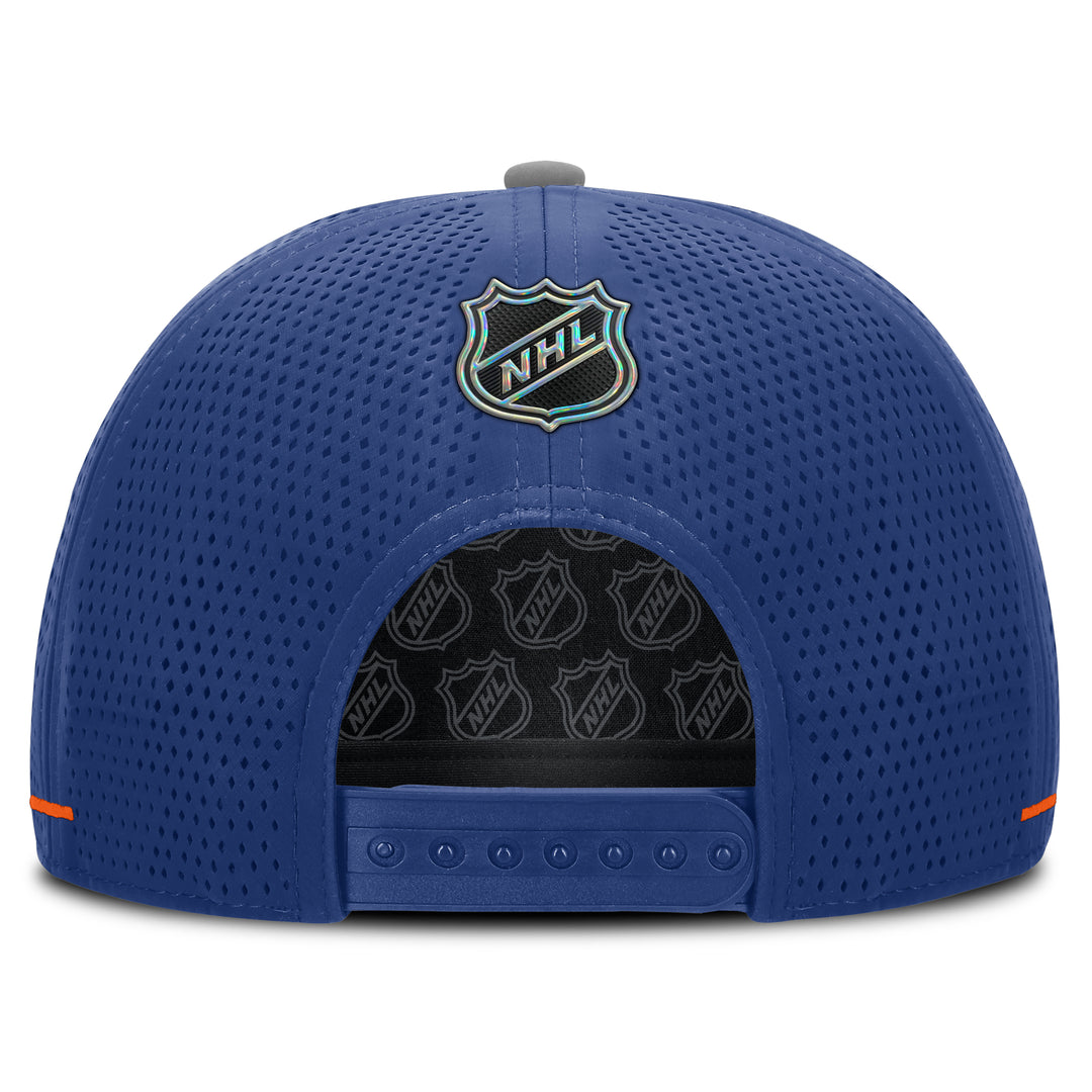 Edmonton Oilers Fanatics Blue 2026-27 Authentic Pro Rink Vented A-Frame Snapback Hat