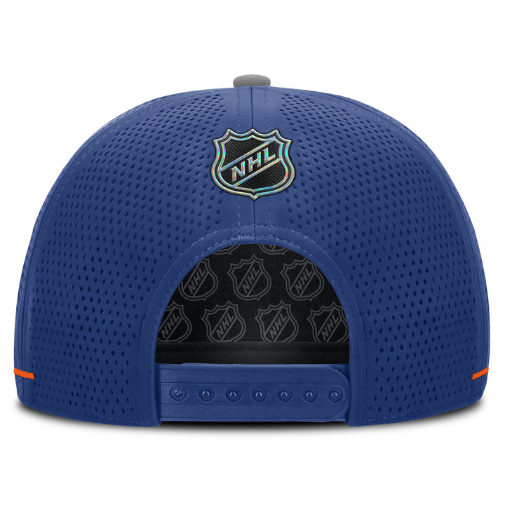 Edmonton Oilers Fanatics Blue 2026-27 Authentic Pro Rink Vented A-Frame Snapback Hat