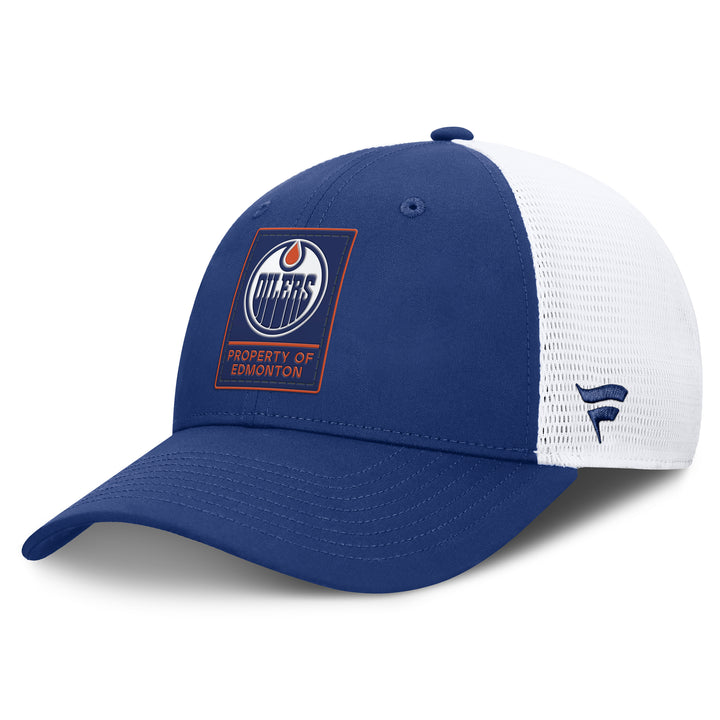 Edmonton Oilers Fanatics Blue 2026-27 Authentic Pro Train Mesh Snapback Hat