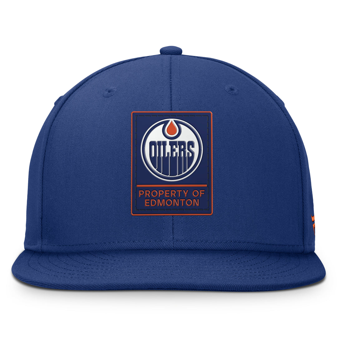 Edmonton Oilers Fanatics Blue 2026-27 Authentic Pro Train Adjustable Hat