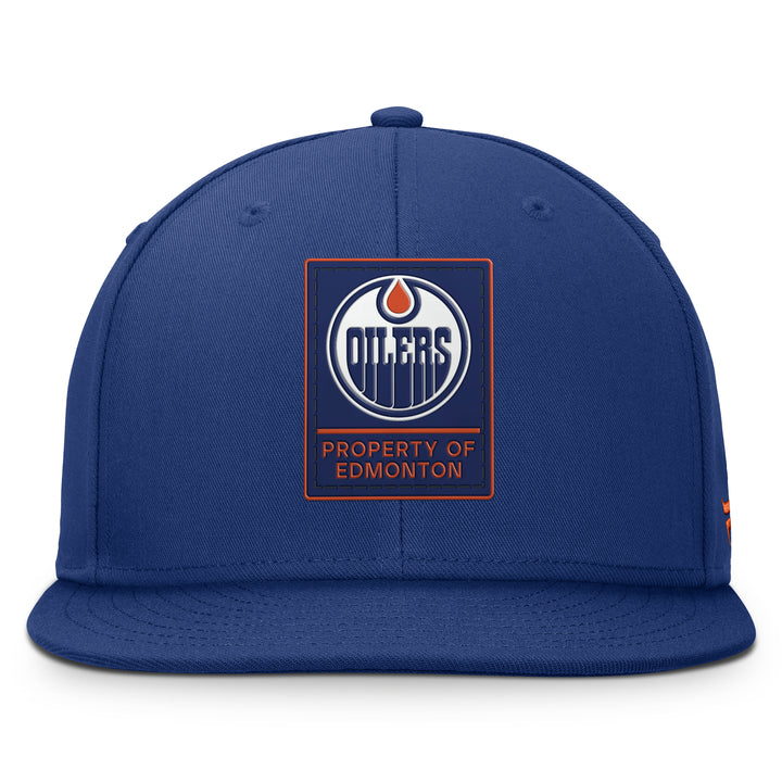 Edmonton Oilers Fanatics Blue 2026-27 Authentic Pro Train Adjustable Hat