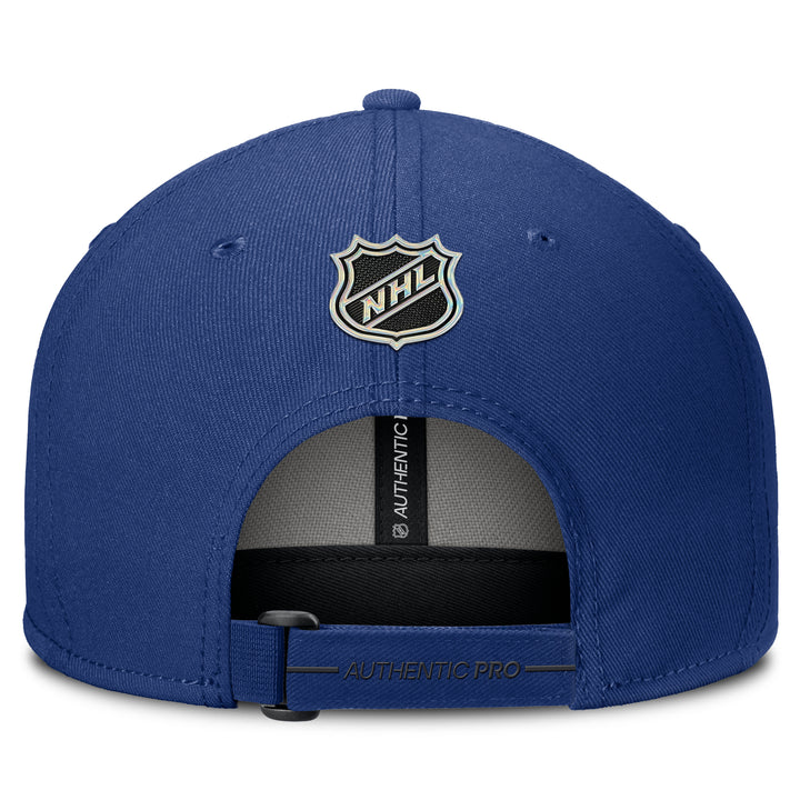 Edmonton Oilers Fanatics Blue 2026-27 Authentic Pro Train Adjustable Hat