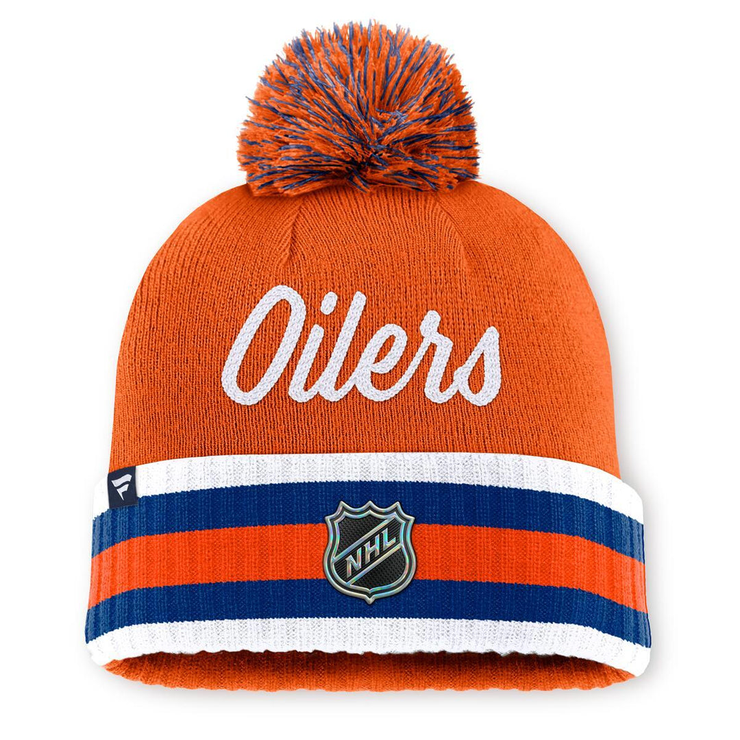 Edmonton Oilers Fanatics Blue 2026 NHL Draft Cuffed Knit Toque w/Pom