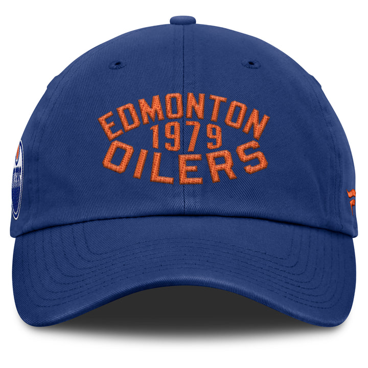 Edmonton Oilers Fanatics Blue Archer Unstructured Adjustable Hat