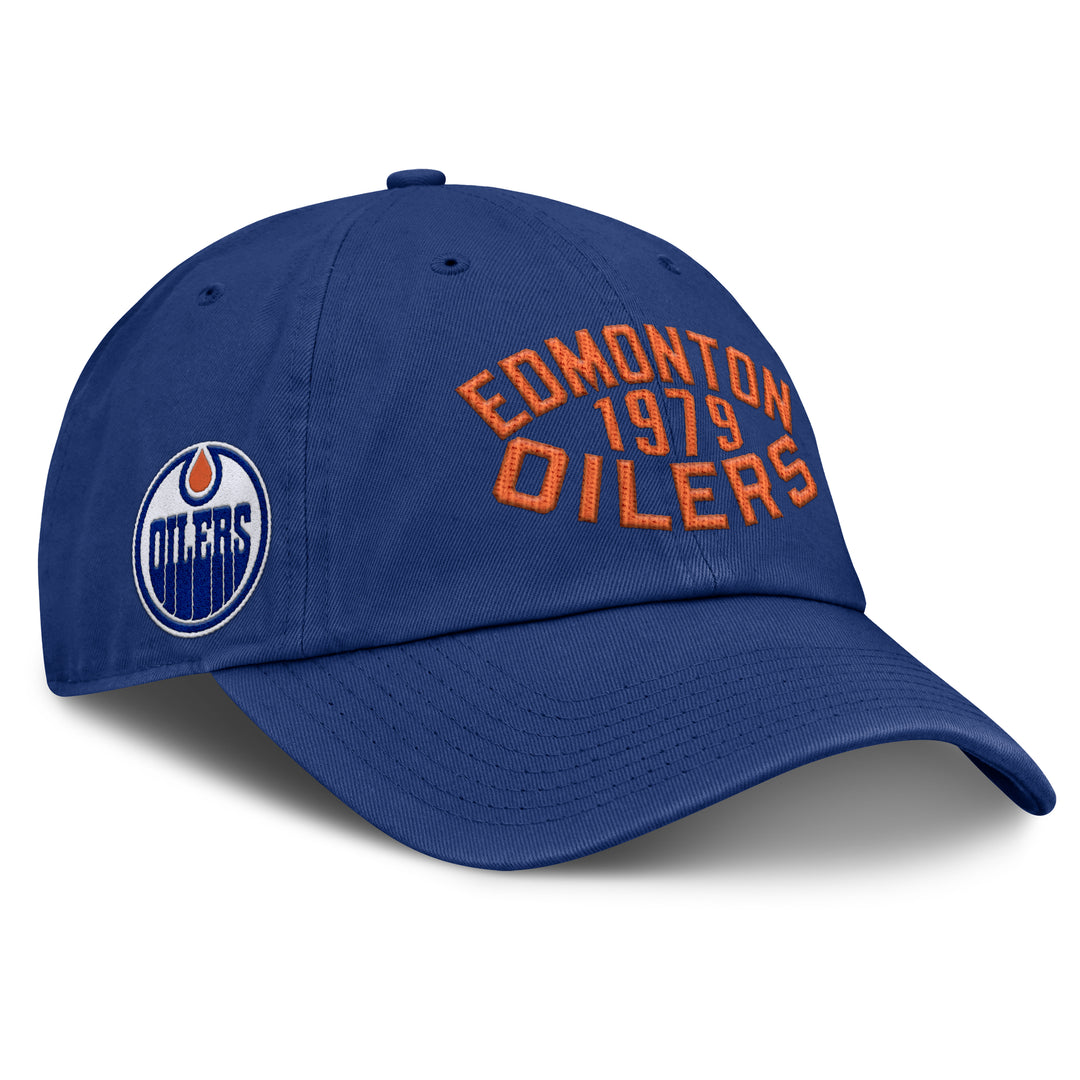 Edmonton Oilers Fanatics Blue Archer Unstructured Adjustable Hat