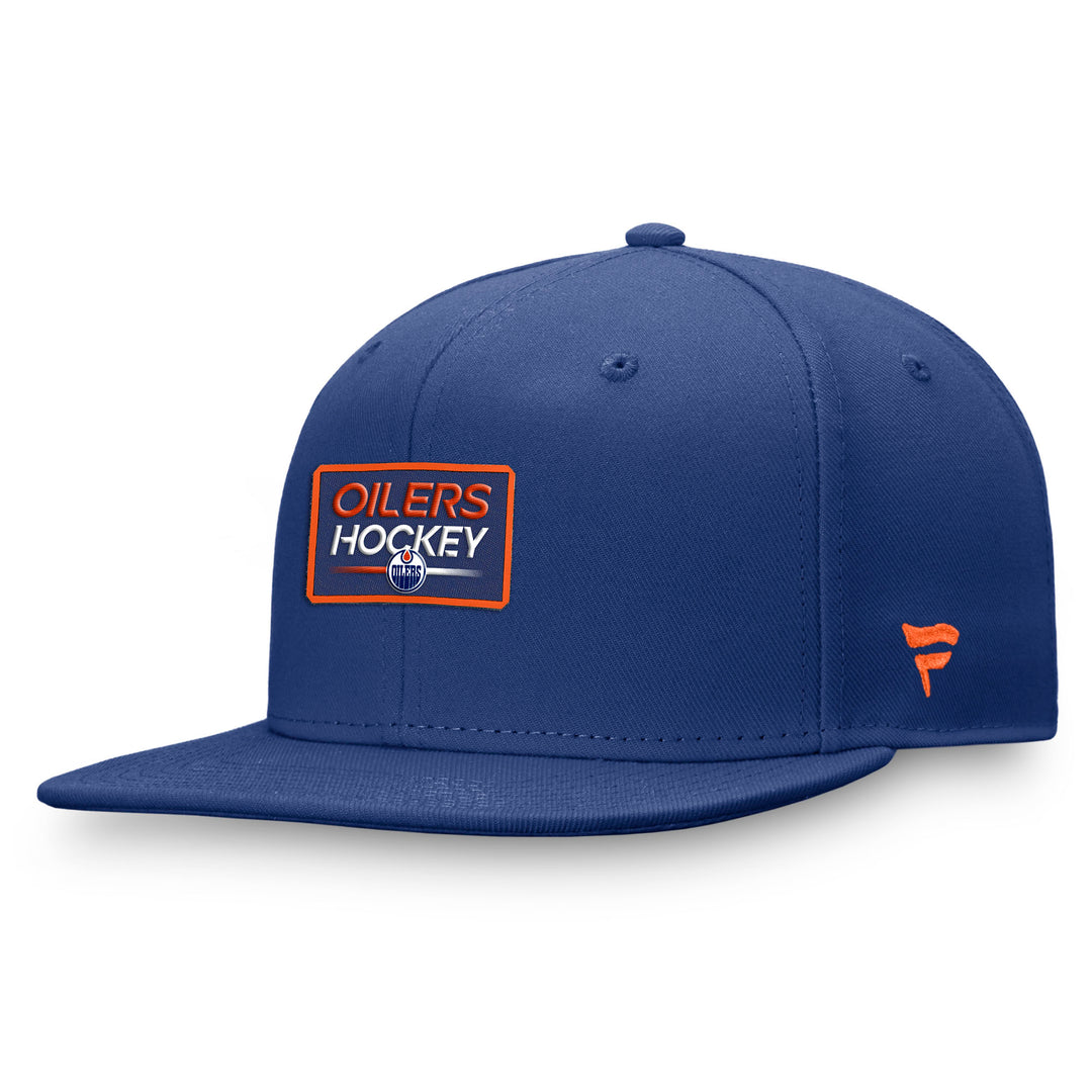 Edmonton Oilers Fanatics Royal Authentic Pro Flat Brim Snapback Hat