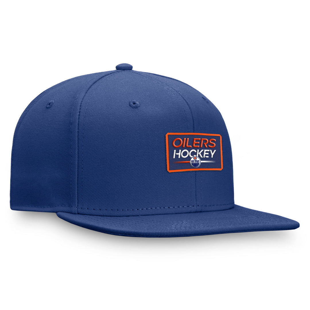 Edmonton Oilers Fanatics Royal Authentic Pro Flat Brim Snapback Hat