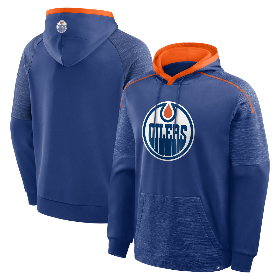 Edmonton Oilers Fanatics Blue Defender Pullover Hoodie