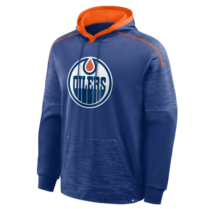 Edmonton Oilers Fanatics Blue Defender Pullover Hoodie