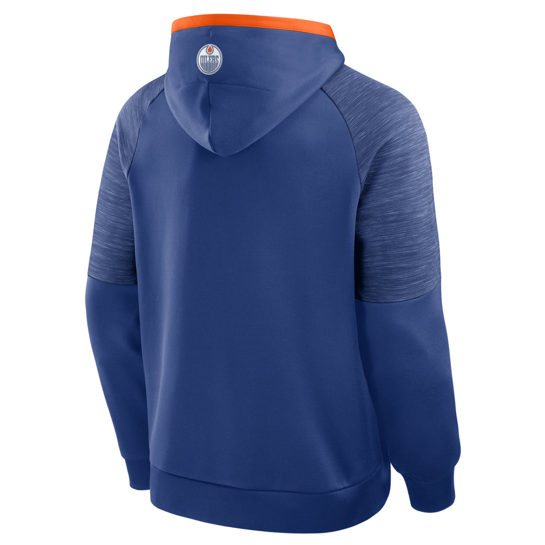Edmonton Oilers Fanatics Blue Defender Pullover Hoodie