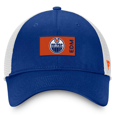 Edmonton Oilers Fanatics Blue Game Train Authentic Pro Snapback Hat