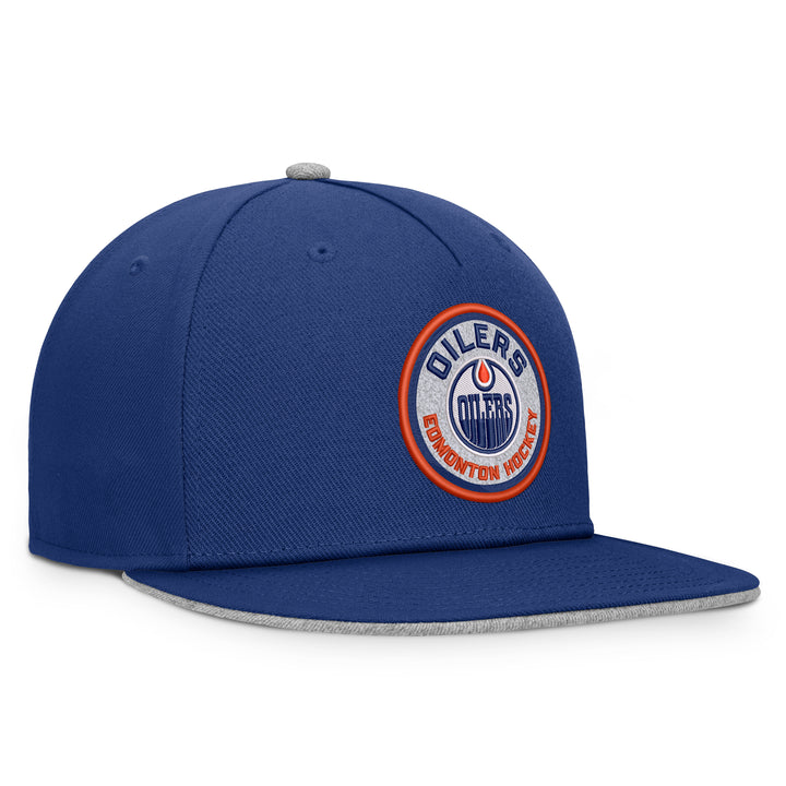 Edmonton Oilers Fanatics Blue Velo Flatbrim Snapback Hat
