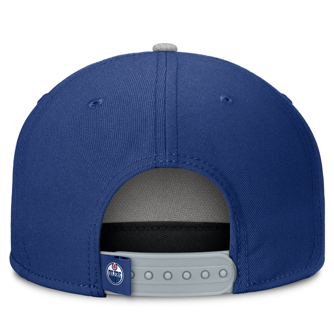 Edmonton Oilers Fanatics Blue Velo Flatbrim Snapback Hat