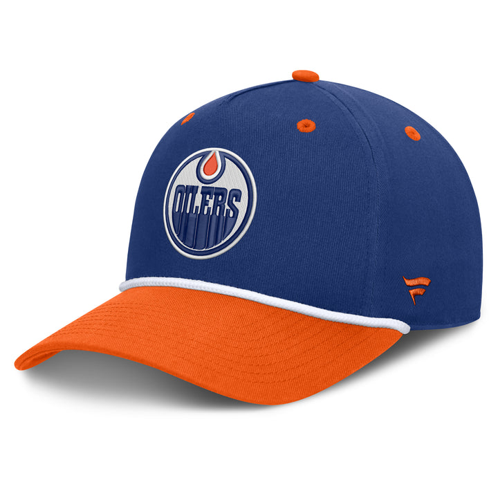 Edmonton Oilers Fanatics Blue & Orange Power Play A-Frame Snapback Hat