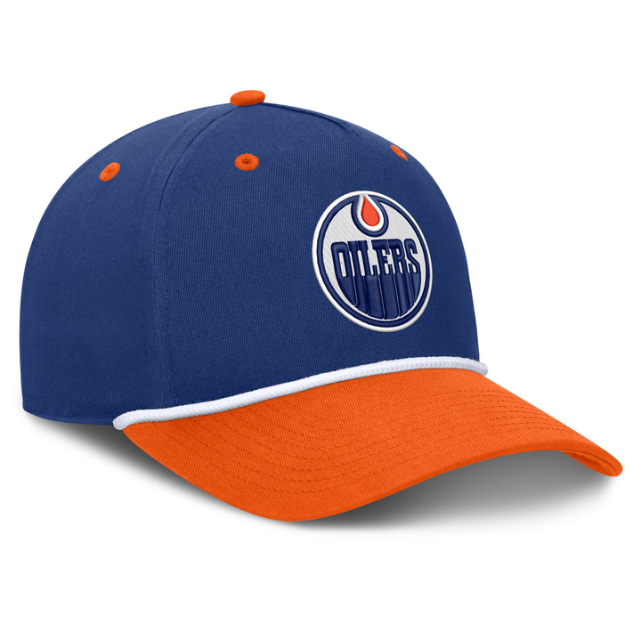 Edmonton Oilers Fanatics Blue & Orange Power Play A-Frame Snapback Hat