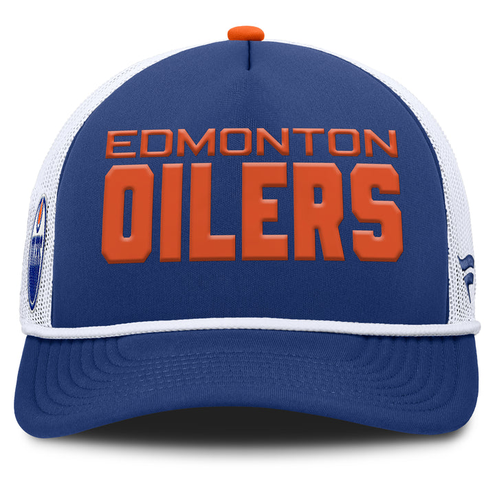 Edmonton Oilers Fanatics Blue 2025-26 Authentic Pro Rink 10 Foam Trucker Snapback Hat