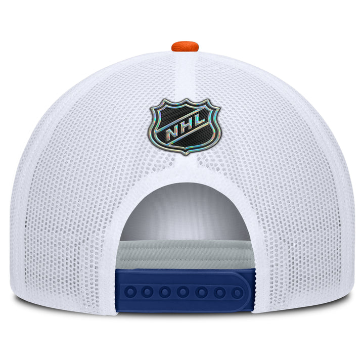 Edmonton Oilers Fanatics Blue 2025-26 Authentic Pro Rink 10 Foam Trucker Snapback Hat