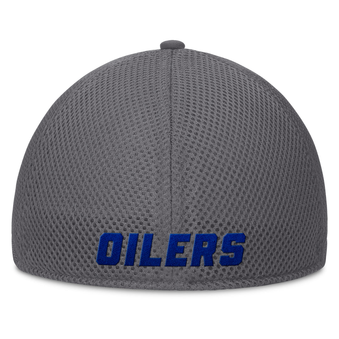 Edmonton Oilers Fanatics Clincher Spacer Grey Mesh Flex Fit Hat