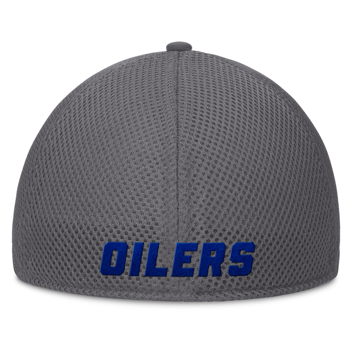 Edmonton Oilers Fanatics Clincher Spacer Grey Mesh Flex Fit Hat