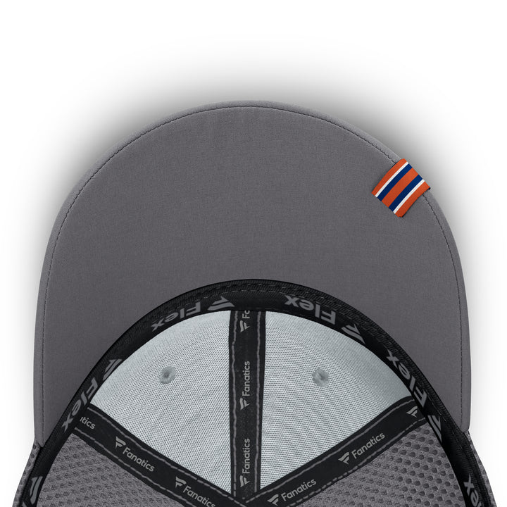 Edmonton Oilers Fanatics Clincher Spacer Grey Mesh Flex Fit Hat