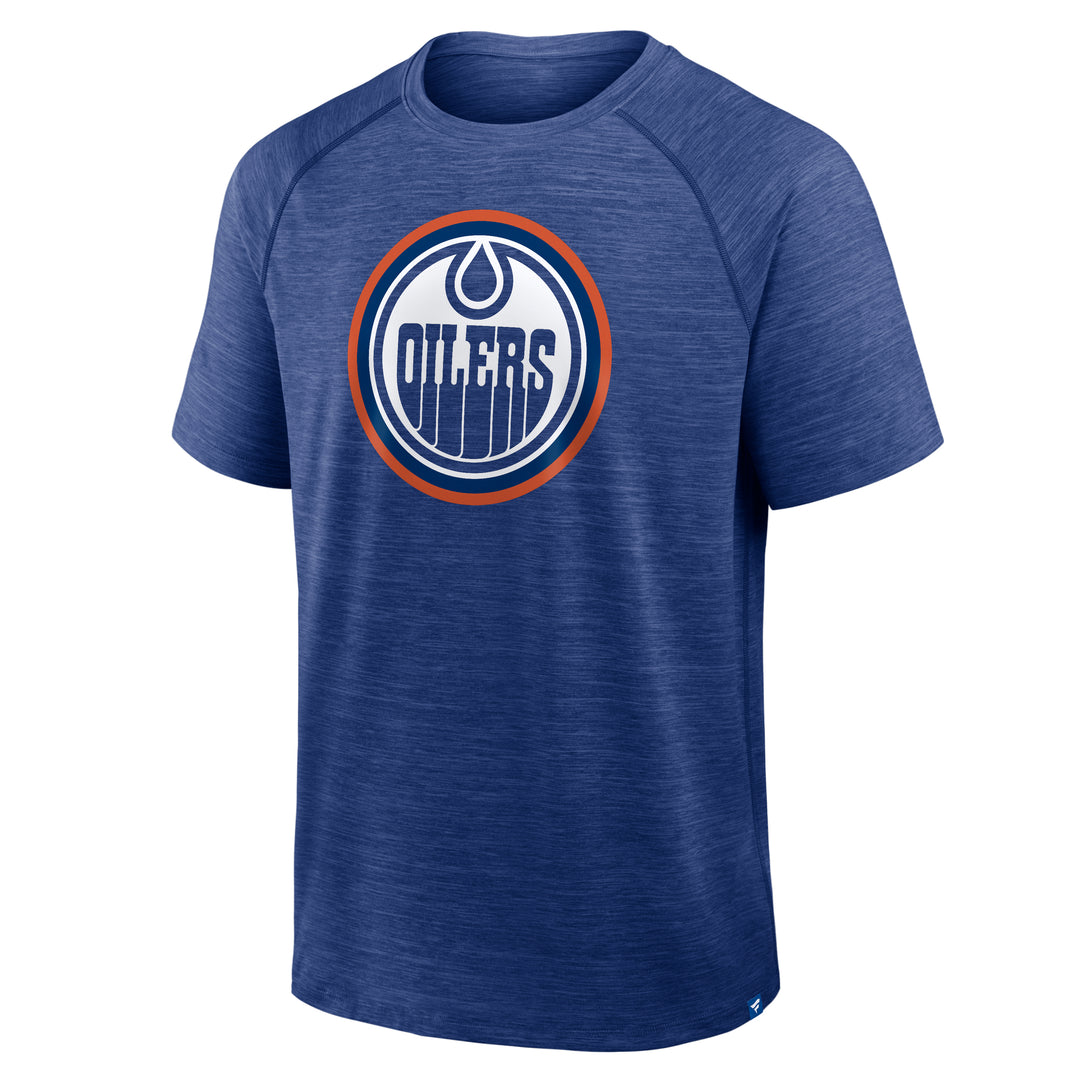 Edmonton Oilers Fanatics Clutch Poly Blue T-Shirt
