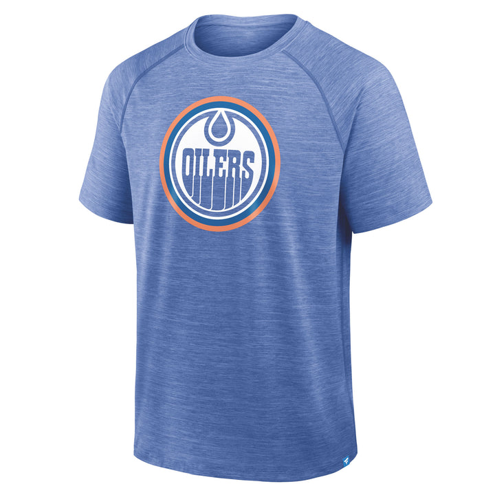 Edmonton Oilers Fanatics Clutch Poly Blue T-Shirt