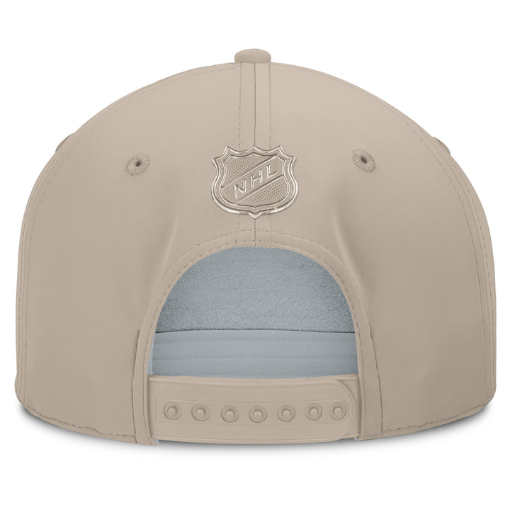 Edmonton Oilers Fanatics Cream 2025-26 Authentic Pro Road 6 Horizon Snapback Hat