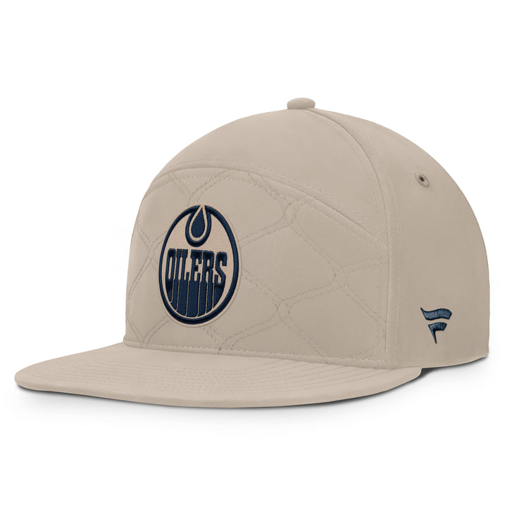Edmonton Oilers Fanatics Cream 2026-27 Authentic Pro Road Horizon Snapback Hat